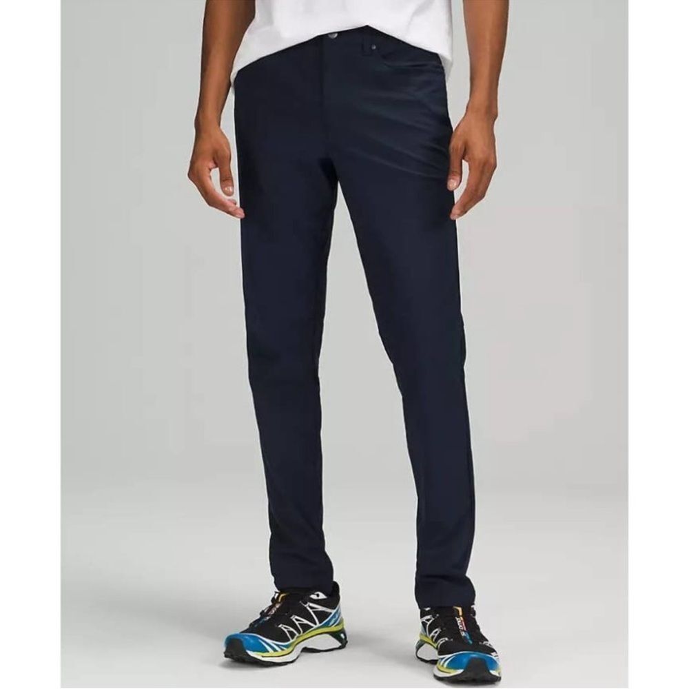 Lululemon ABC Warpstreme Slim Fit Pant M5704S Navy Blue Pants Stretch Size 32